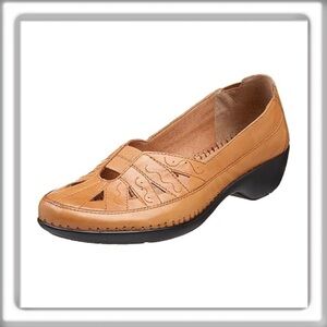 Easy Spirit Women’s Dixiee Tan Brown Leather Slip On Shoes Comfort Size 10
